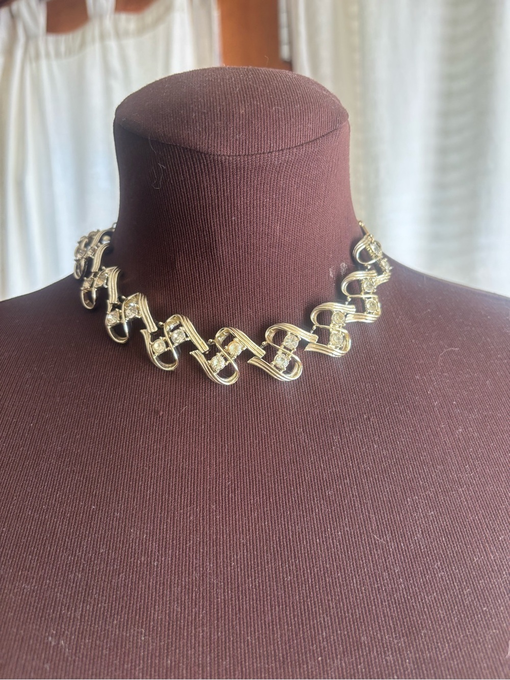 Coro Vintage Rhinestone Necklace-1950s